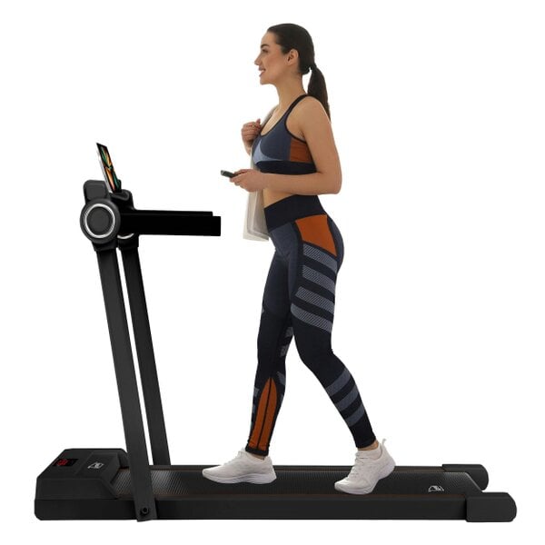 Neo Black Walking Pad Treadmill with Hand Rail