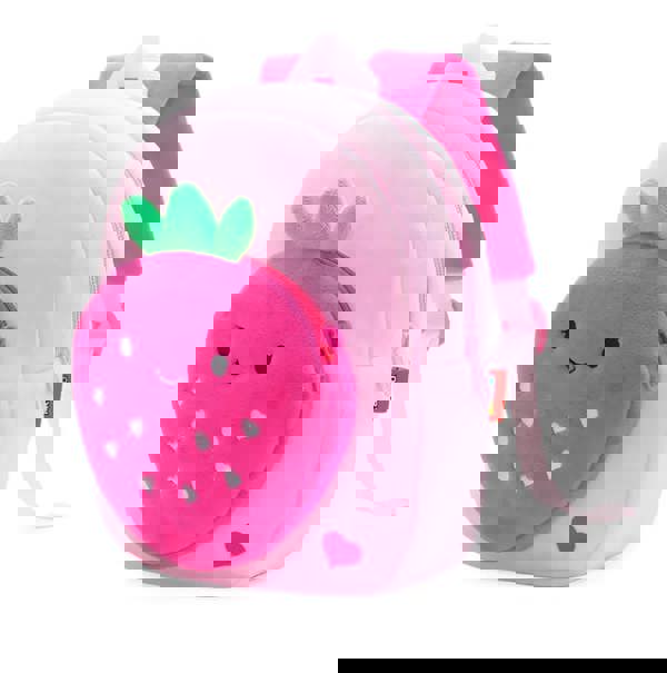 ANYKIDZ 3D Pink Strawberry Kids School Backpack Cute Cartoon Animal Style Children Toddler Plush Bag Perfect Accessories For Boys and Girls