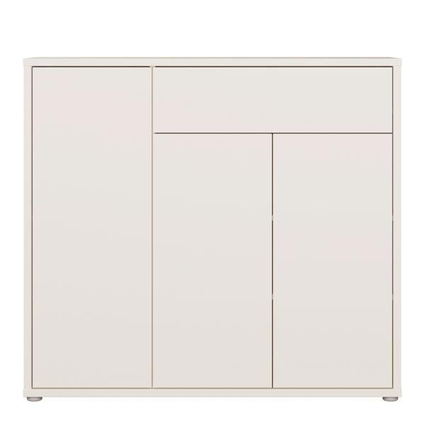 Furniture To Go Alice Springs Shoe Cabinet with 3 Doors Push-to-Open & 1 Drawer Push-to-Open in Sand