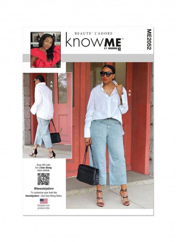 Know Me Sewing Pattern 2052, Shirts, Tops, Trousers for Women, Y5 (18-20-22-24-26) - Intermediate
