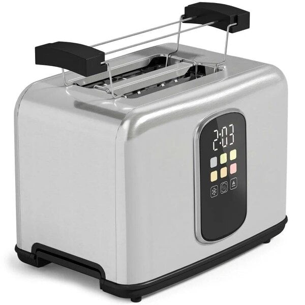 2 Slice Smart Toaster with Touch Screen & LED Countdown, Toaster with Warming Rack, 6 Browning Levels, Memory Function