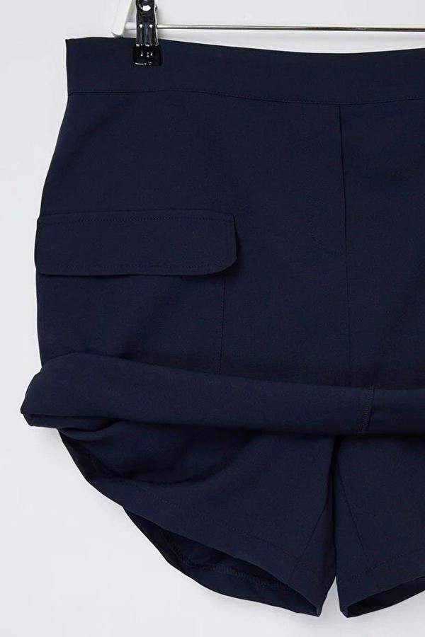 WOVCOR Mini Pocketed Woven Plus Size Skirt