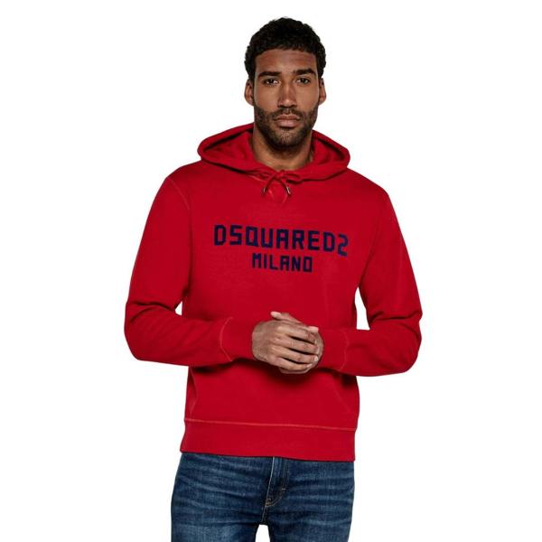 DSQUARED2 Milano Logo Cool Fit Red Hoodie M