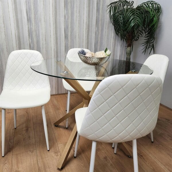 Kosy Koala Forest Round Glass Table + 4 white gem