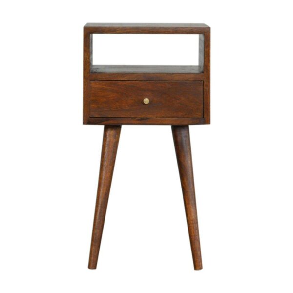 Wyld Haus Olbia Mini Chestnut Mango Wood Bedside Table with Drawer