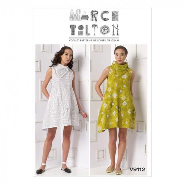 Vogue Sewing Pattern 9112, Dresses for Women, Y (XSM-SML-MED) - Easy