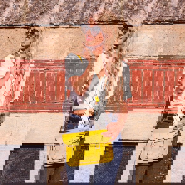 Zatchels Handmade Leather Satchel - Cherry Blossom