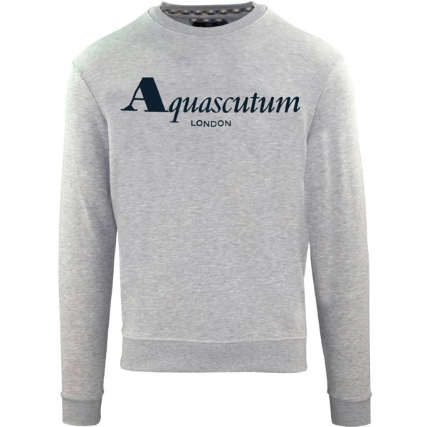 Aquascutum Bold London Logo Sweatshirt - Grey