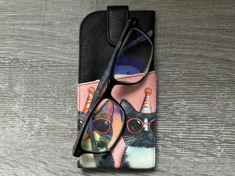 Mala Leather Cool Cats Wide Fit Leather Glasses Case