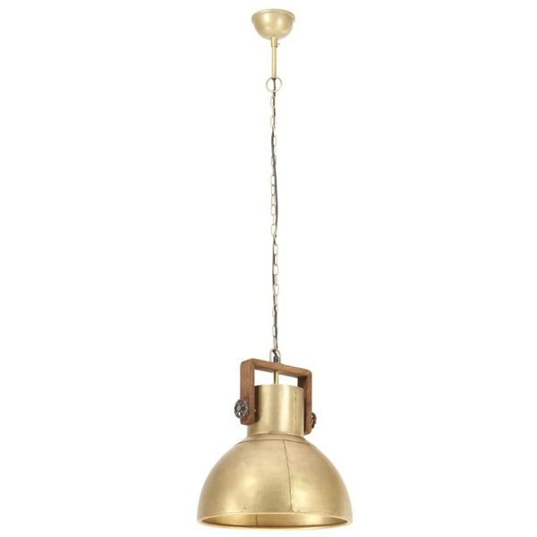 Berkfield Industrial Hanging Lamp 25 W Brass Round 40 cm E27