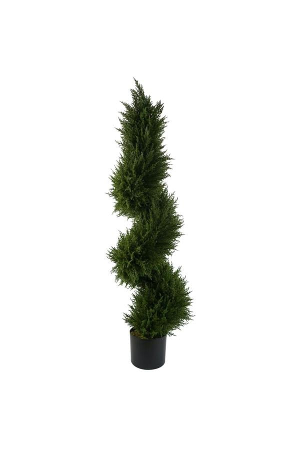 Dyzi Large Artificial Cypress Spiral Tree with Dense Bushy Foliage