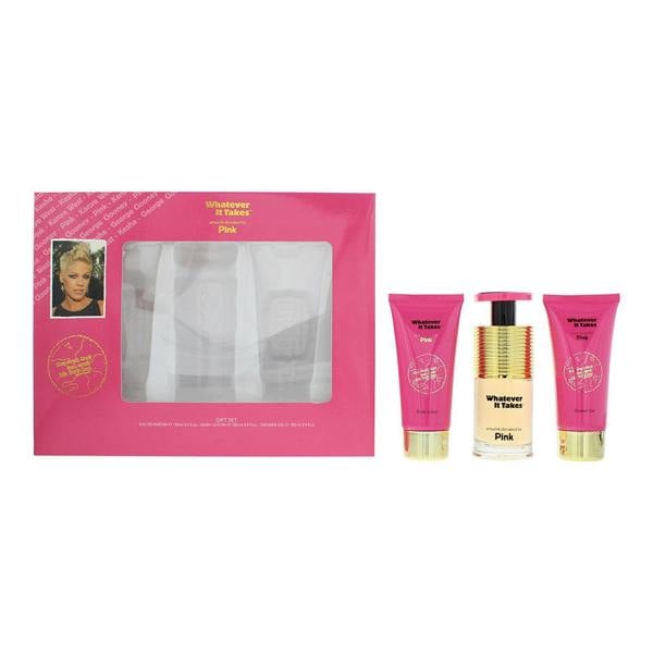 Whatever It Takes Pink Whatever It Takes 3 Piece Gift Set: Eau De Parfum 100ml - Body Lotion 100ml - Shower Gel 100ml
