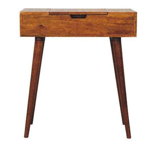 Wyld Haus Olbia Small Chestnut Mango Wood Foldable Mirror Dresser