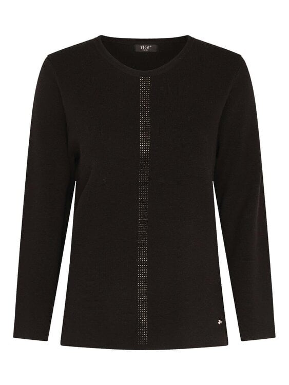 TIGI Embellished Crew Neck Top