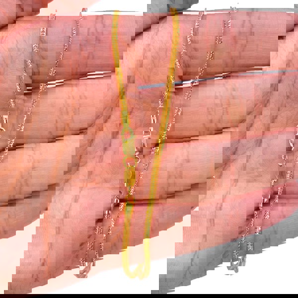 Raina 22ct Yellow Gold Foxtail Dragon Chain Necklace 18 Inches 1.5mm Width