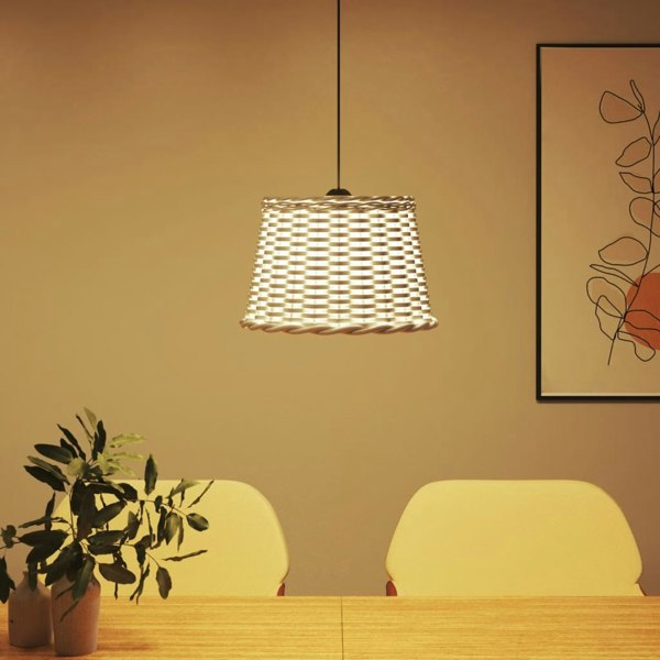 Berkfield Ceiling Lamp Shade White �_�”�_40x26 cm Wicker