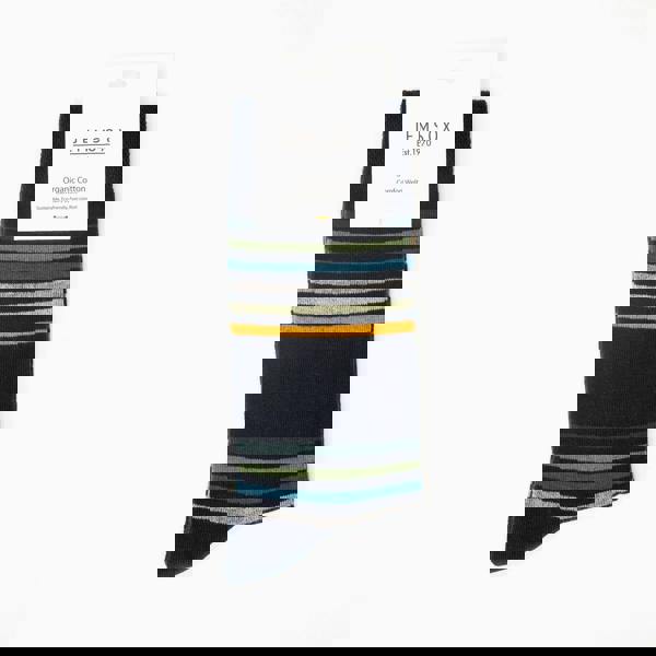 Jemsox Multi Stripe Mens Socks – Organic Cotton Comfort Top