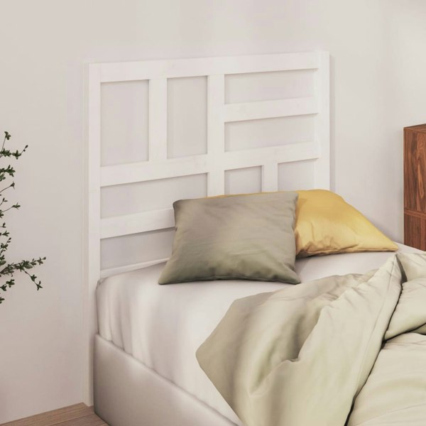 Berkfield Bed Headboard White 81x4x104 cm Solid Wood Pine