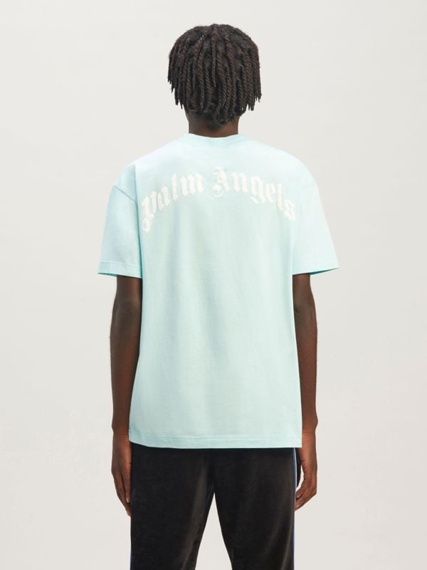 Palm Angels Classic Shark Design T-Shirt - Light Blue