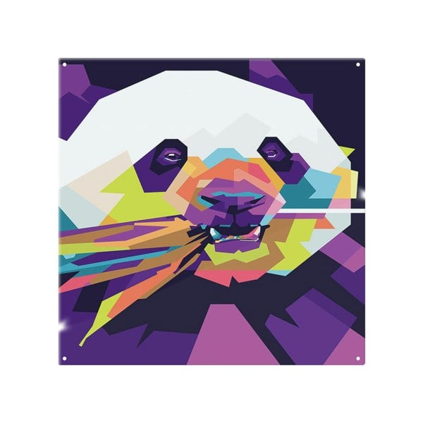 Benjamin Tate Design Colorful pop art of Panda Designer Splash Back