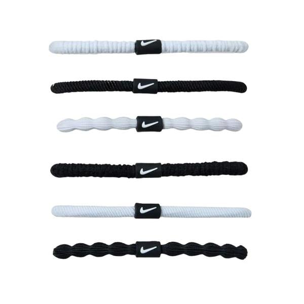 Nike Logo Hair Tie (Pack of 6) - White/Black - 