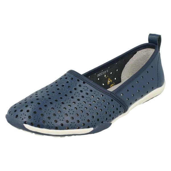 Down to Earth Ladies Down To Earth Flat Comfort Slip On Shoes