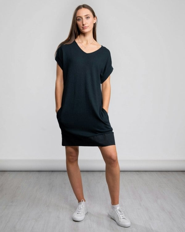 Great Plains Ottilie Rouched Sleeve Womens Tshirt Dress