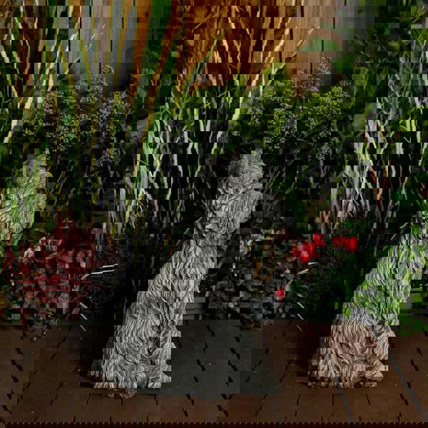 Large Terrier Dog Stone Cast Ornament 