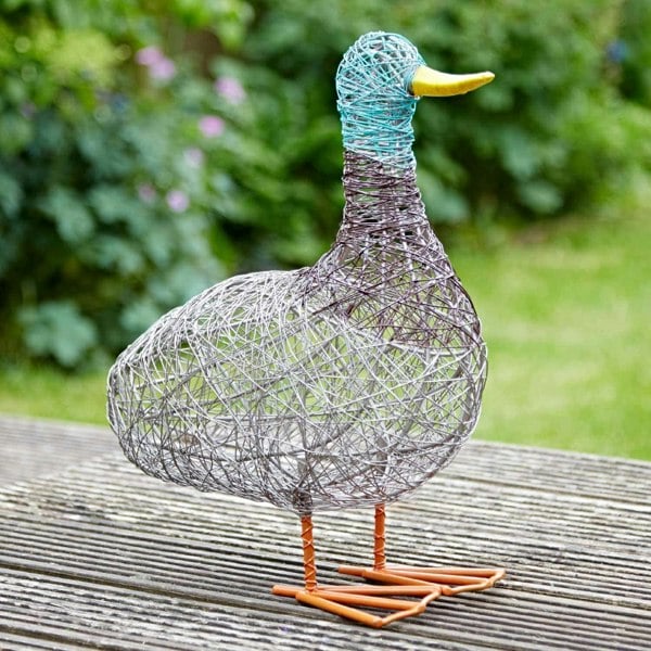 recycled metal duck decoration fair trade sustainable