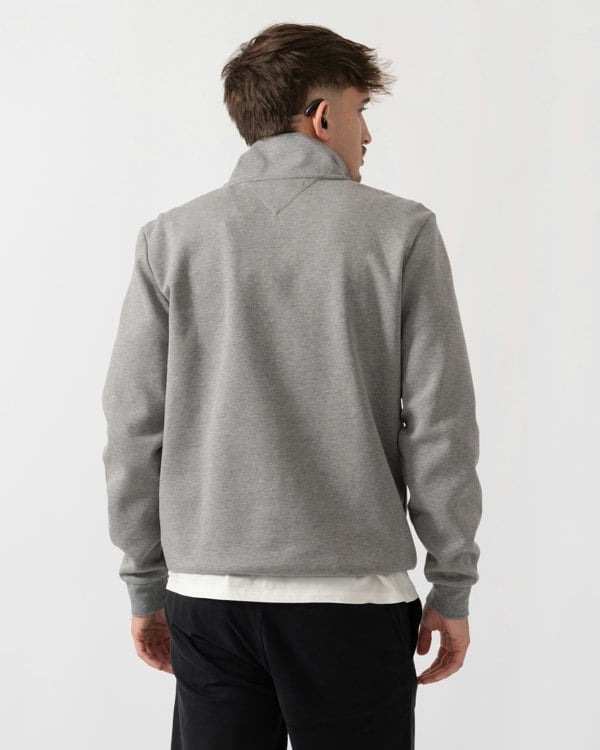 Tommy Hilfiger Essential Intechno Mens Half Zip Sweatshirt - Medium Grey Heather