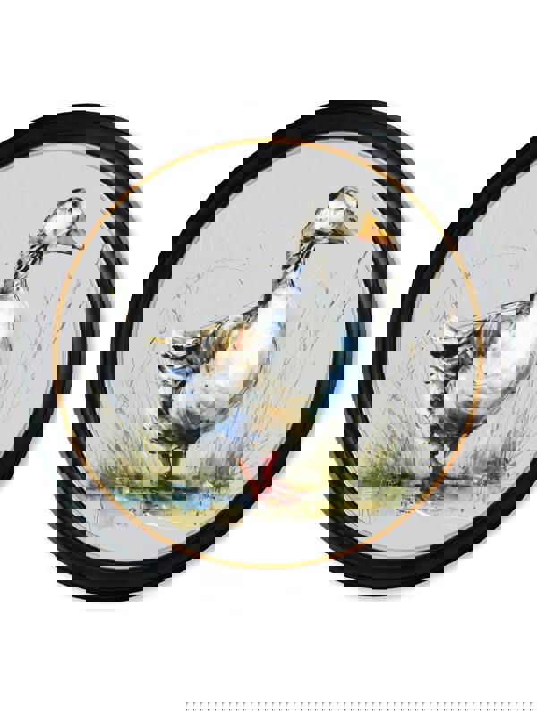 Exceptional Art White Goose Cosy Sketch - Oxford round frame