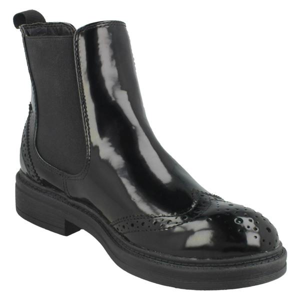Down to Earth Ladies Down To Earth Block Heel Ankle Boots F50956