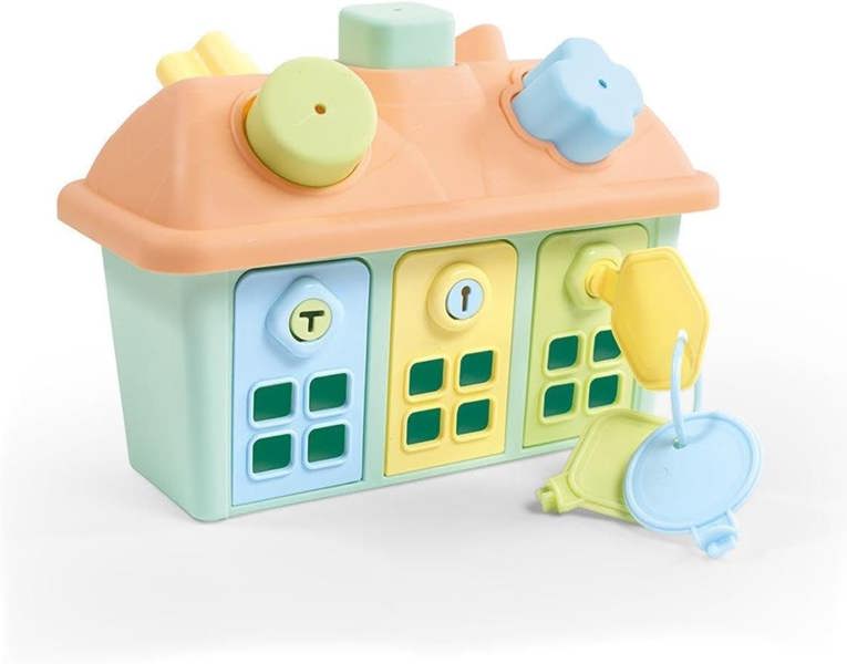 Dolu Shape Sorter Happy House with Lockable Doors