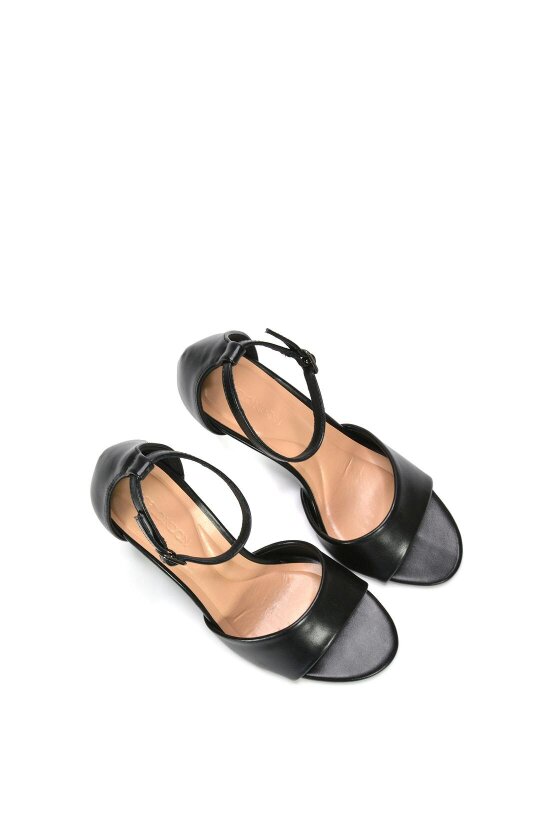 XY LONDON Stiletto Heel Open Toe Sandals With Ankle Strap