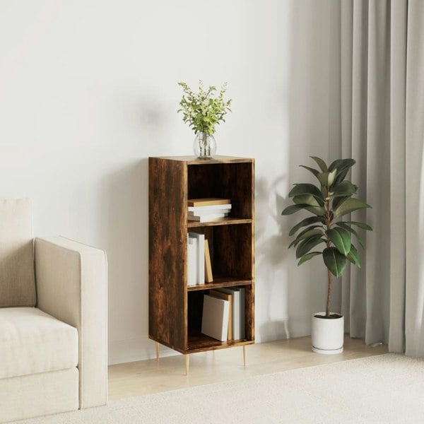 Berkfield Sideboard Smoked Oak 34.5x32.5x90 cm Engineered Wood