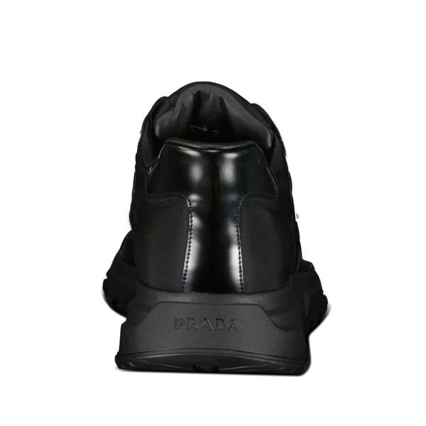 Prada Prax 01 Re - Nylon Leather Sneakers All Black - chancefashionco