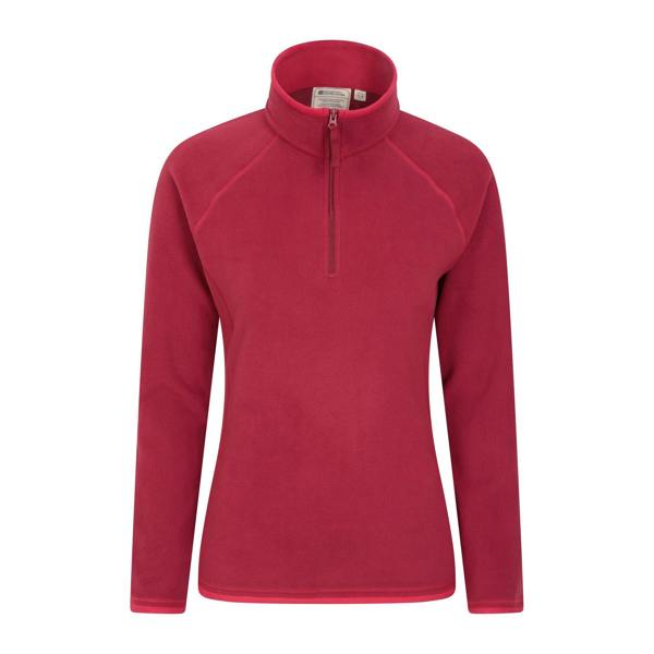 Mountain Warehouse Womens/Ladies Montana Half Zip Fleece Top - Dark Red