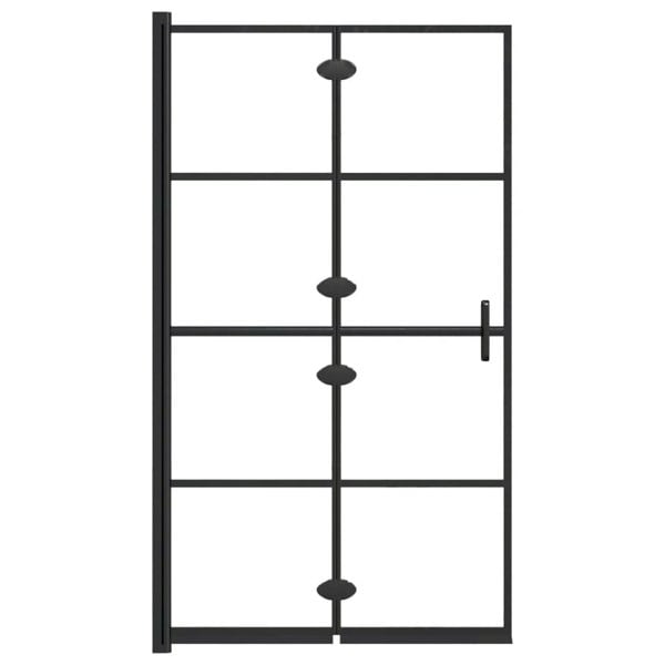 Berkfield Folding Shower Enclosure ESG 80x140 cm Black