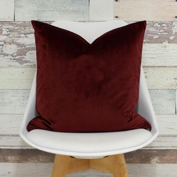 Furn Aurora Corduroy Cushion Cover - Ox Blood - 