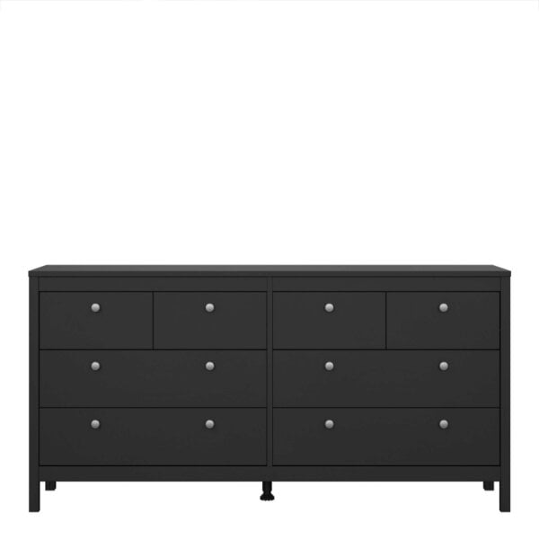 Wyld Haus Gossmere Matt Black Large Chest 8 Drawers