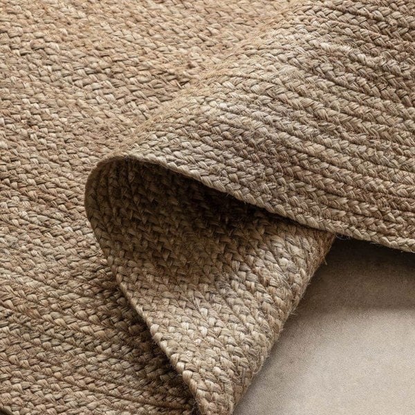 Jute Braided Round Rangpur Natural Rug