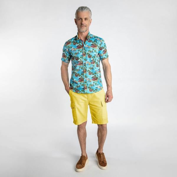 WORLD CRUISER SHORT SLEEVE SHIRT - Premium Men's Patterned Shirt by Claudio Lugli | Bold Design, Tailored Fit, Best Printed Shirts