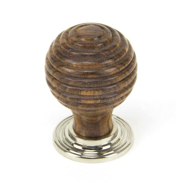 From The Anvil Rosewood and Polished Nickel Beehive Cabinet Knob 35mm 83873