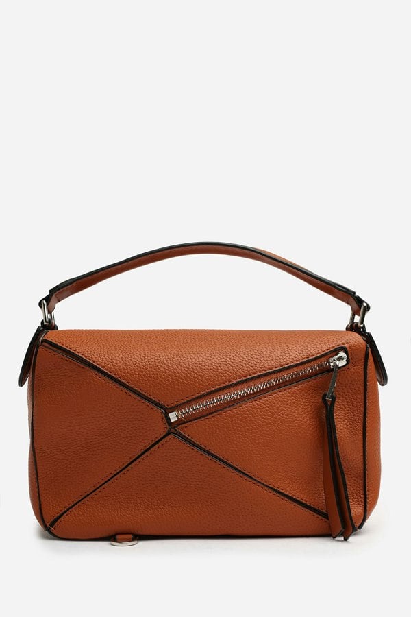 Where's That From Abrazo Geometric Top Handle Bag in Tan