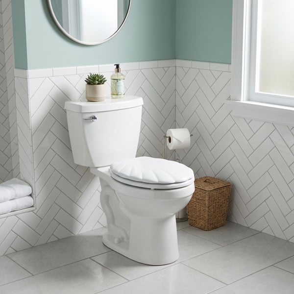 Bemis White Bemis Shell Slow Close Moulded Wood Take Off Toilet Seat w/ Sta-tite - 5900ELT