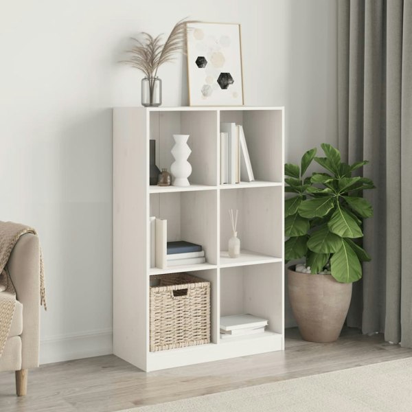 Berkfield Bookcase White 70x33x110 cm Solid Wood Pine