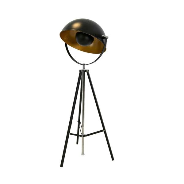 Angel Cerdá Floor lamp in black steel and polished gold steel 8105