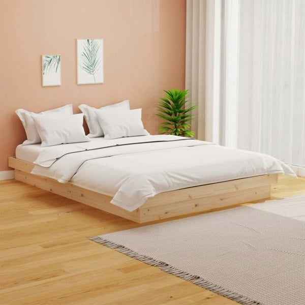 Berkfield Bed Frame Solid Wood 120x190 cm Small Double