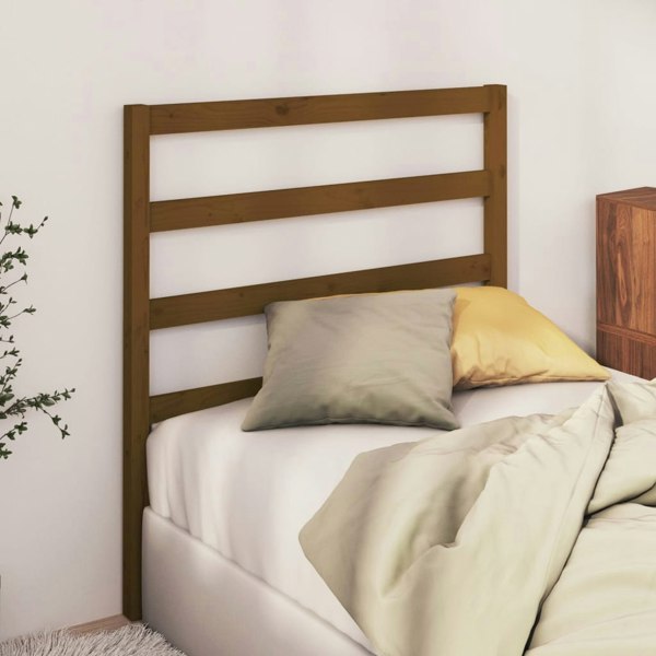 Berkfield Bed Headboard Honey Brown 106x4x100 cm Solid Wood Pine