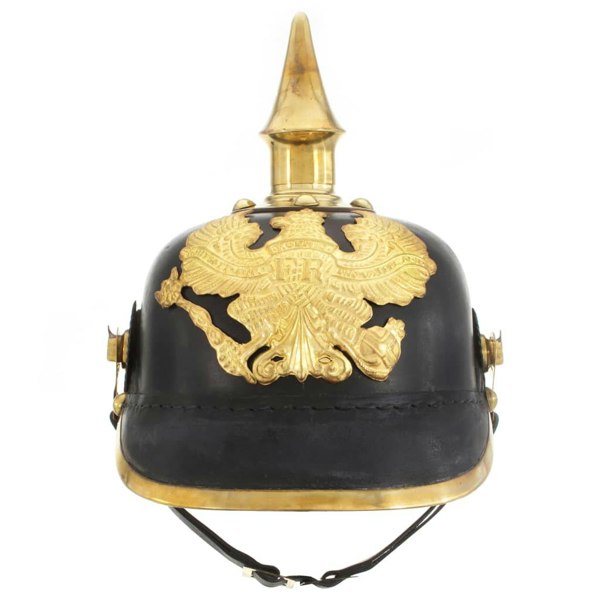 Berkfield German Prussian Helmet Antique Replica LARP Black Steel